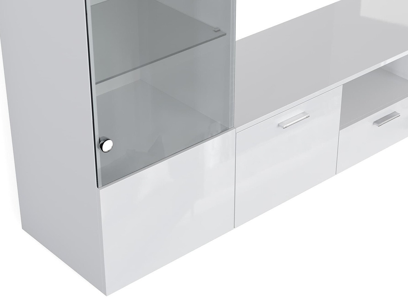 Dnevni prostor Springfield 274 (Bela + Sijaj bela)