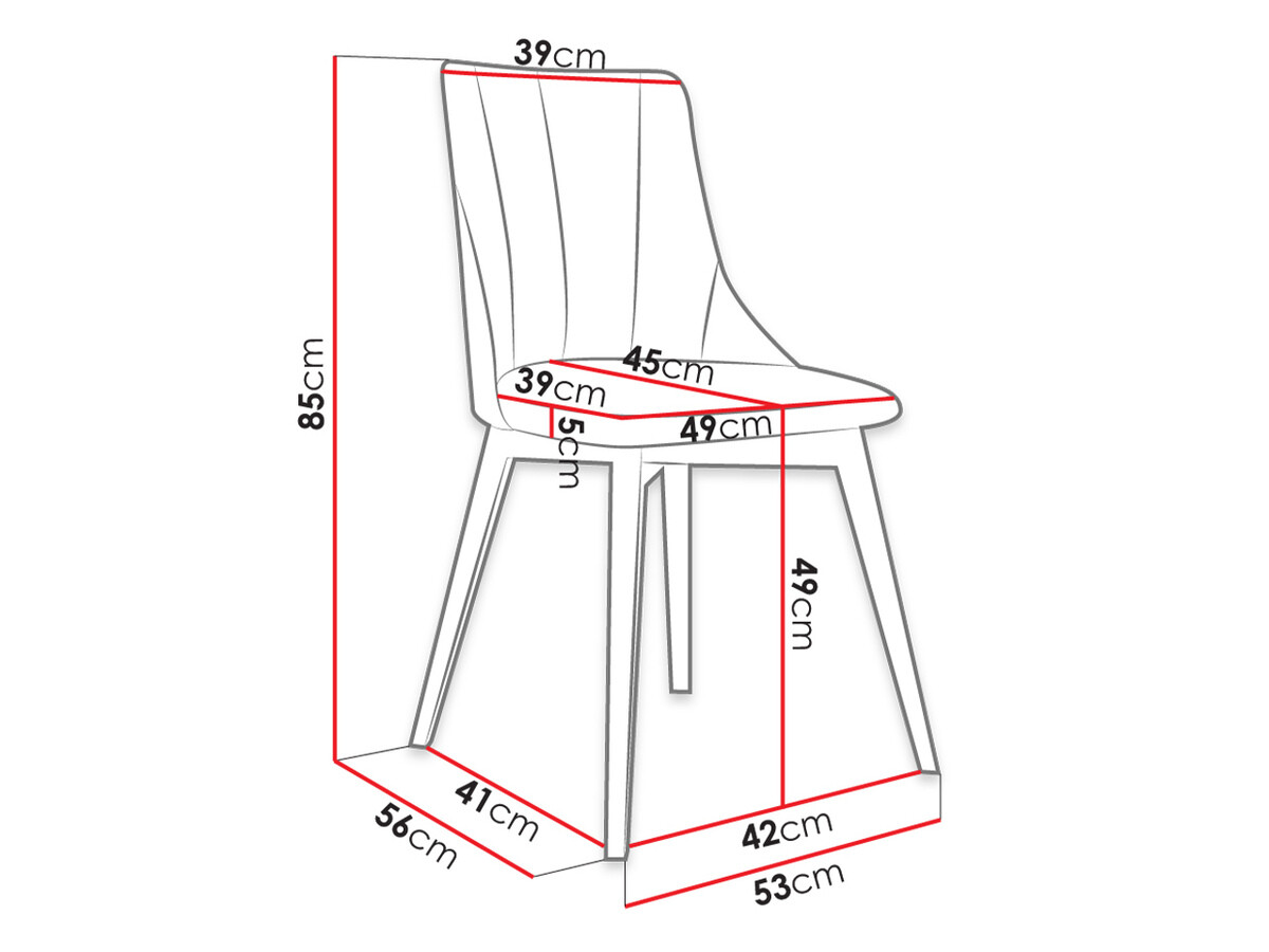 Stol Racine 114 (Črna + Magic Velvet 2216)