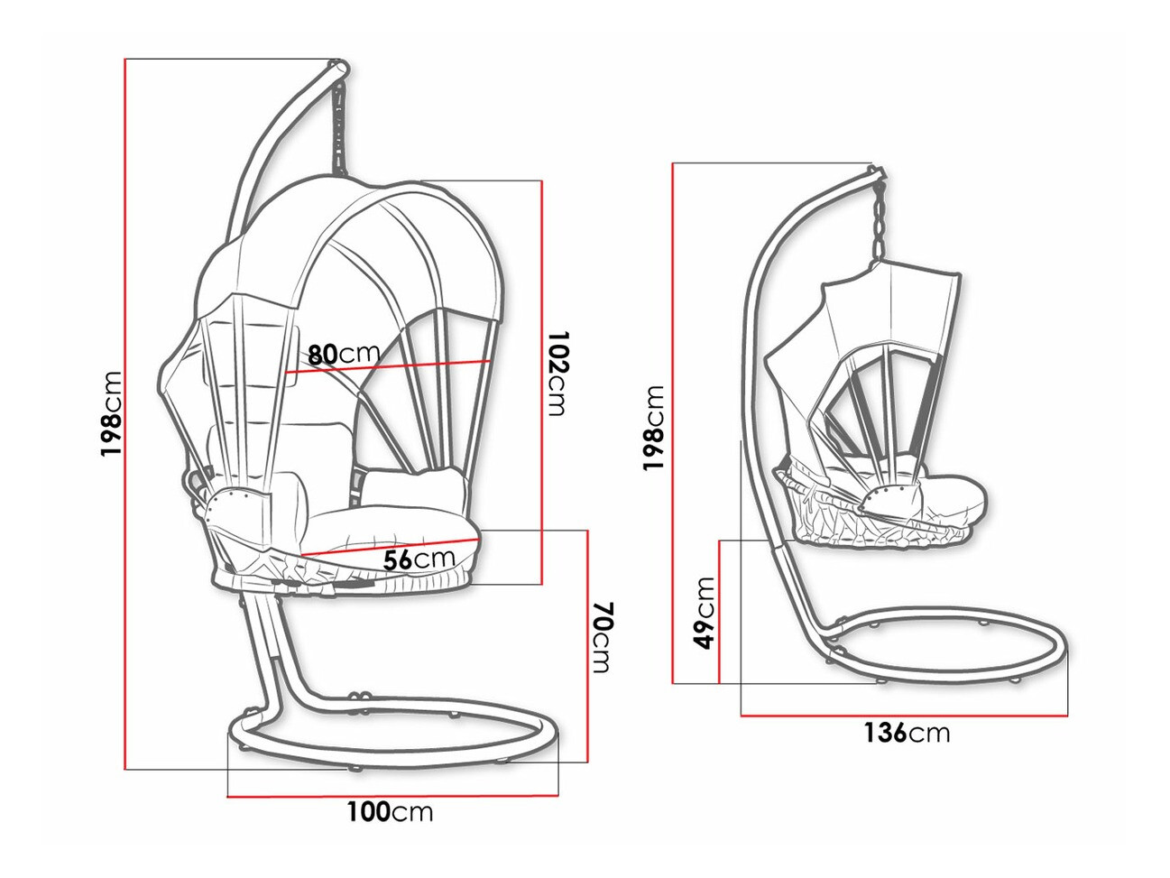 Viseči stol Comfivo 317