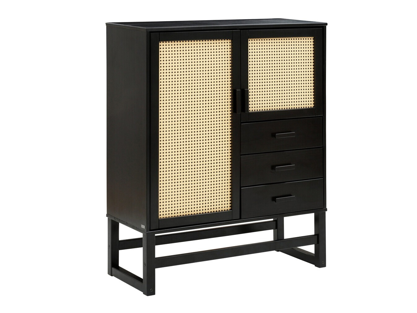 Komoda Nucalu 104 (Črna + Svetlo rjava)