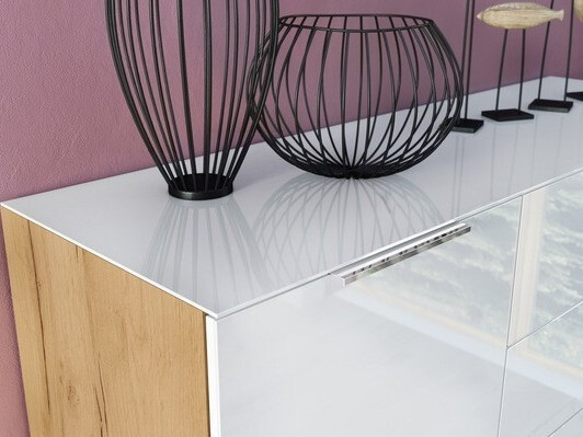 Komoda Sacramento 302 (Bela + Navarra hrast)