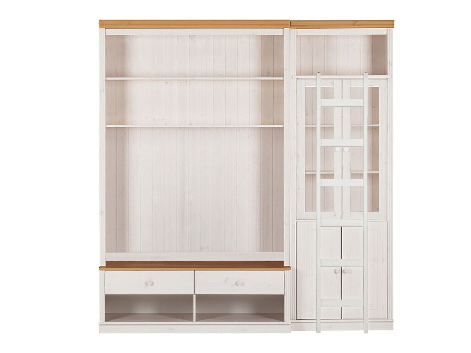 Komplet za dnevno sobo Saltoro 125 (Bela + Medeni hrast)