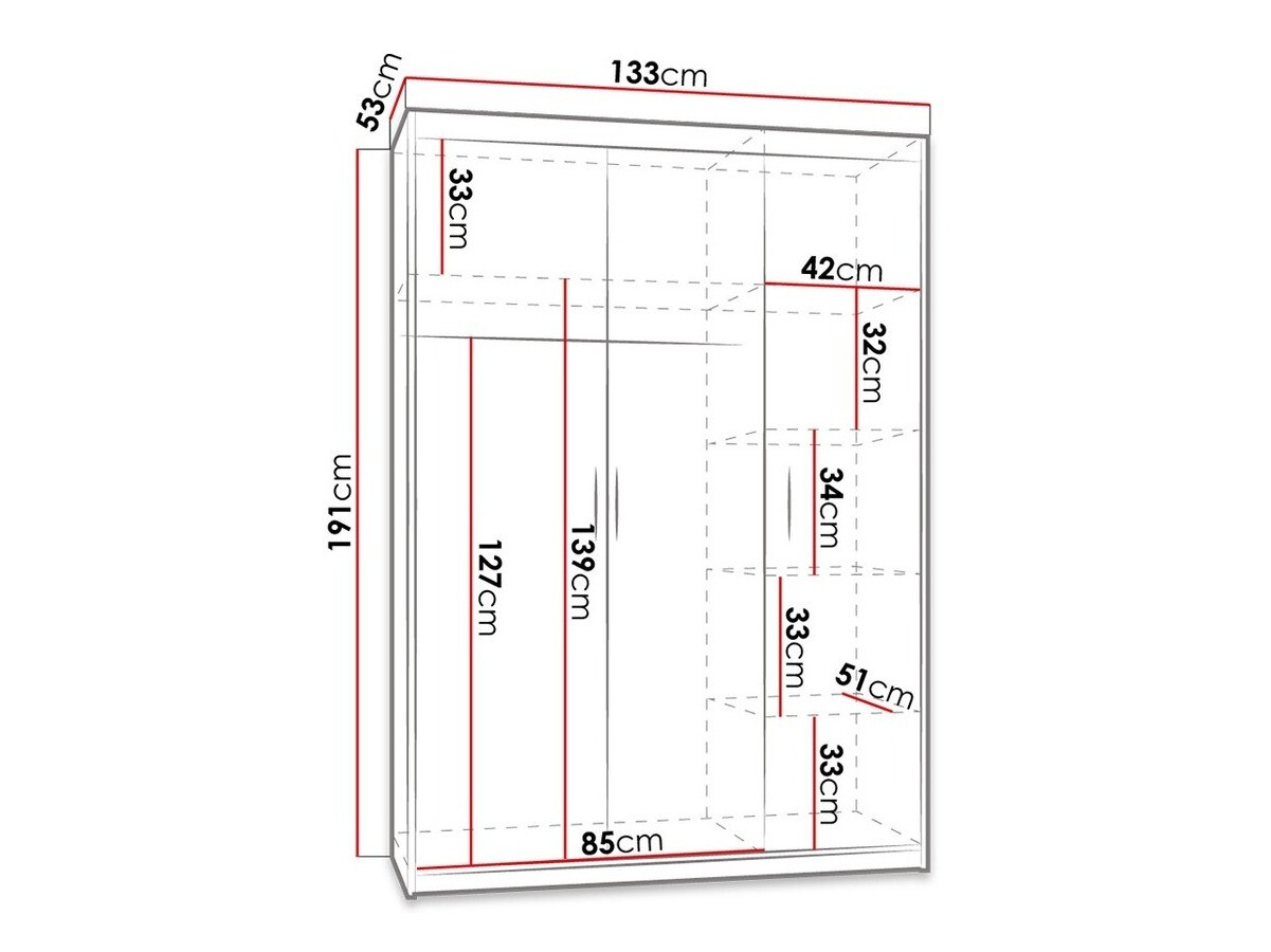 Garderobna omara Novduni 101 (Sonoma hrast)