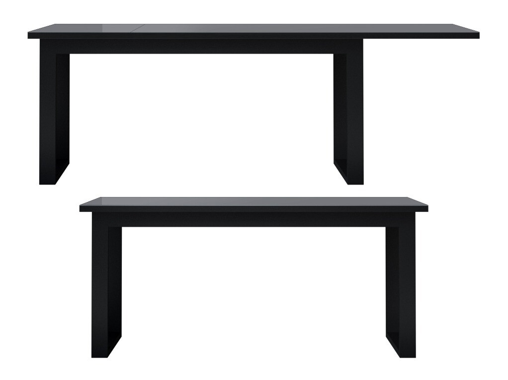 Miza Fervese 120 (Črna + Sijaj siva)