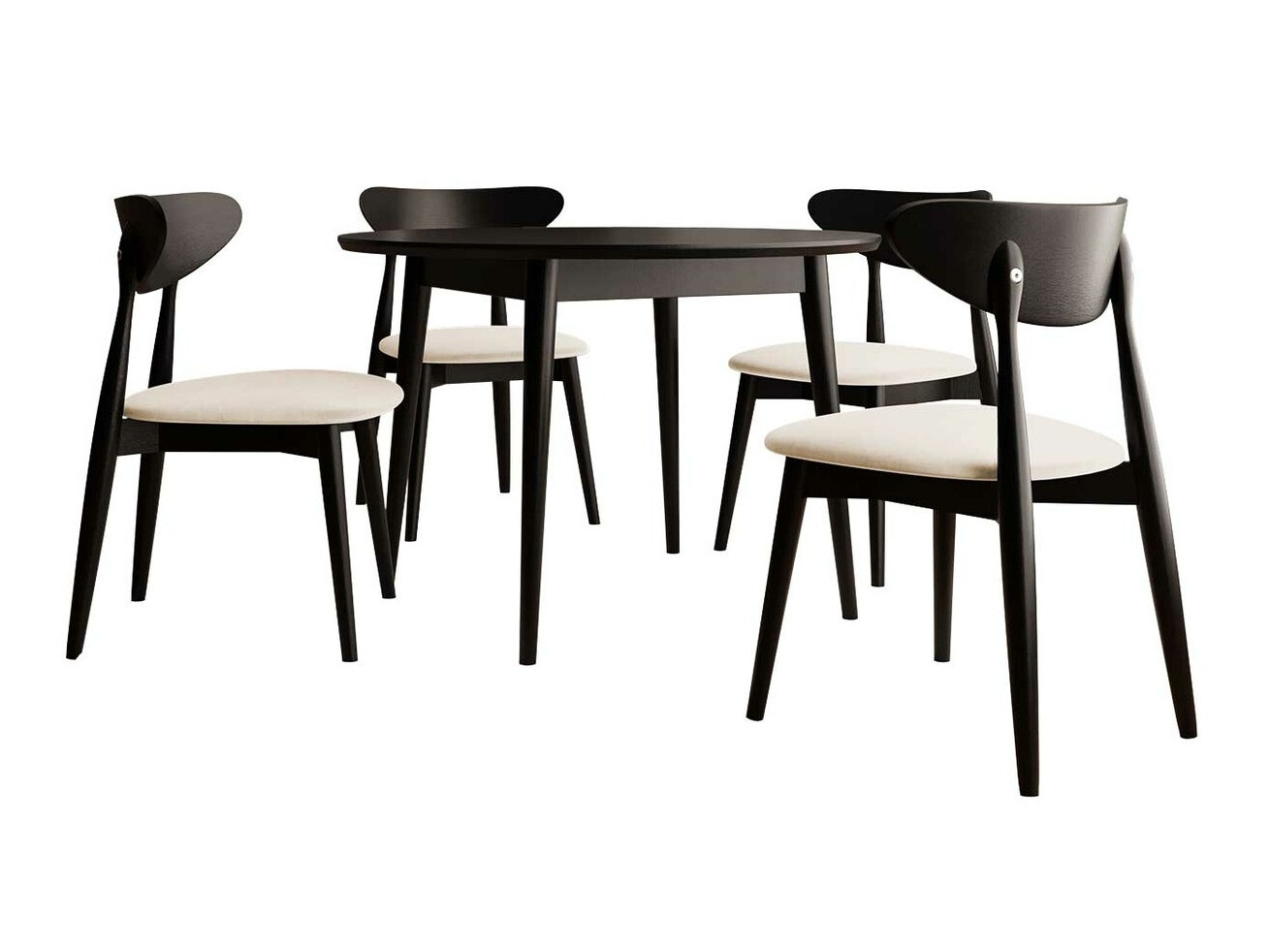 Jedilniški komplet Racine 134 (Črna)