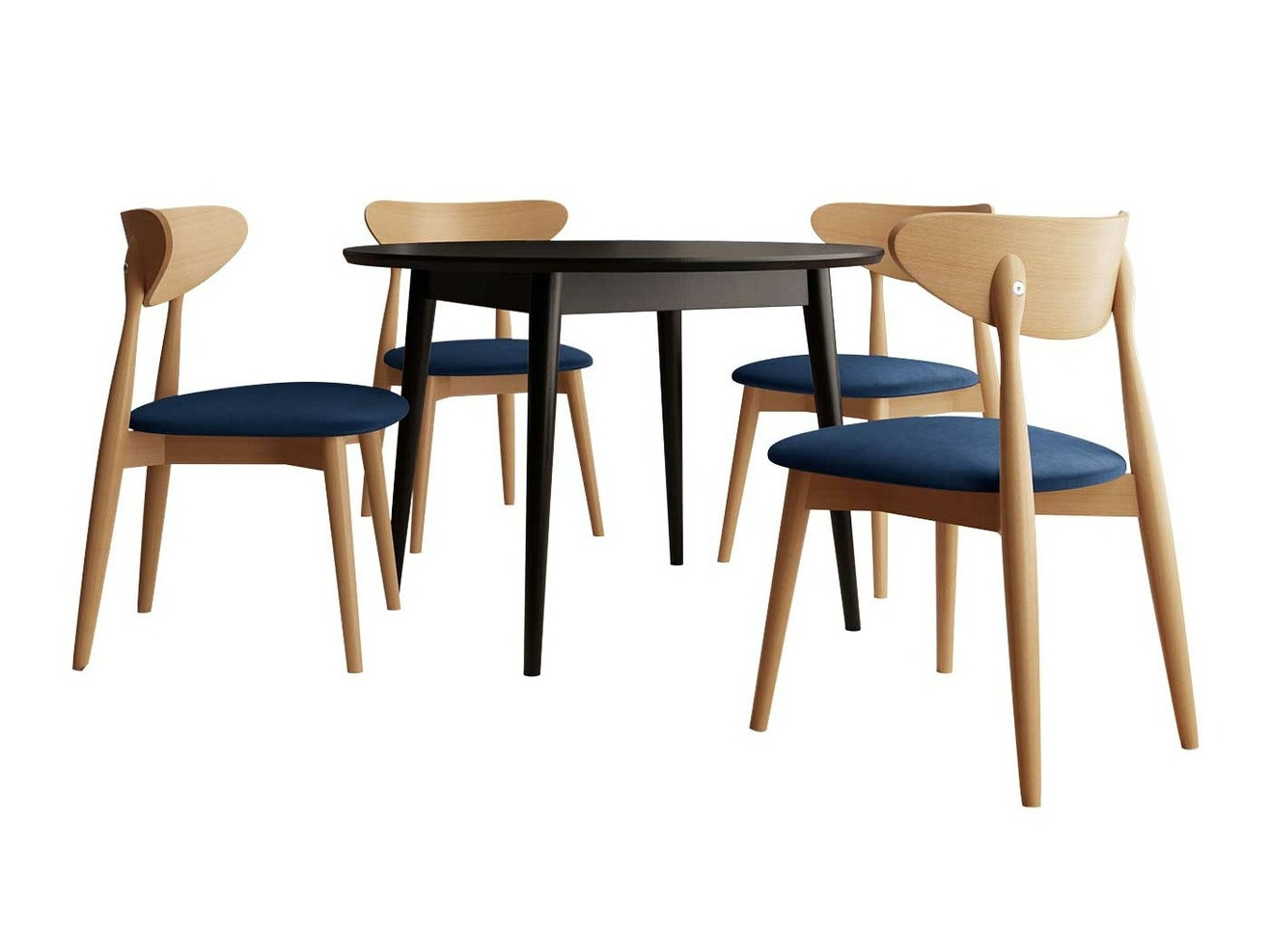 Jedilniški komplet Racine 134 (Črna)