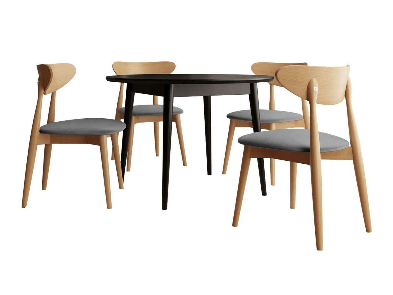 Jedilniški komplet Racine 134 (Črna)