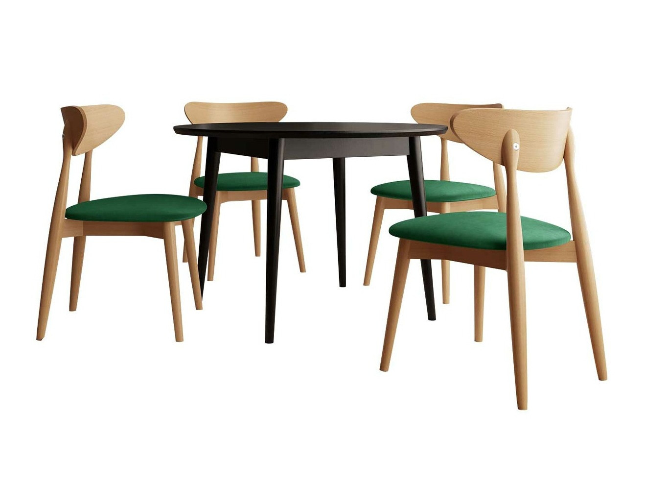 Jedilniški komplet Racine 134 (Črna)