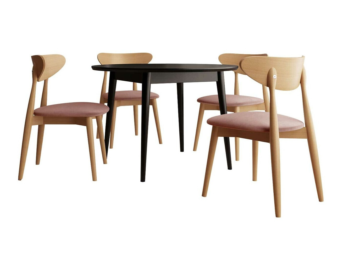 Jedilniški komplet Racine 134 (Črna)