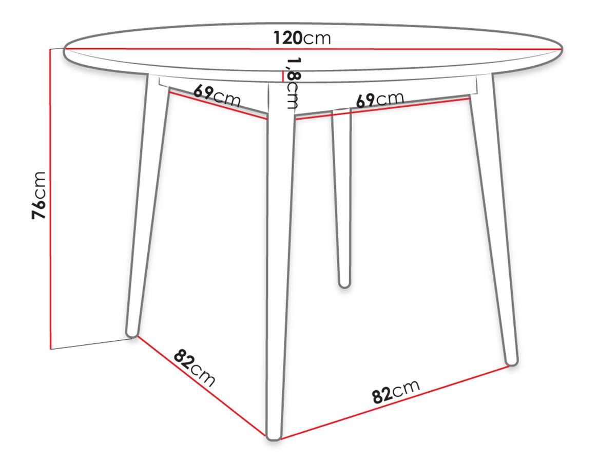Jedilniški komplet Racine 134 (Črna)
