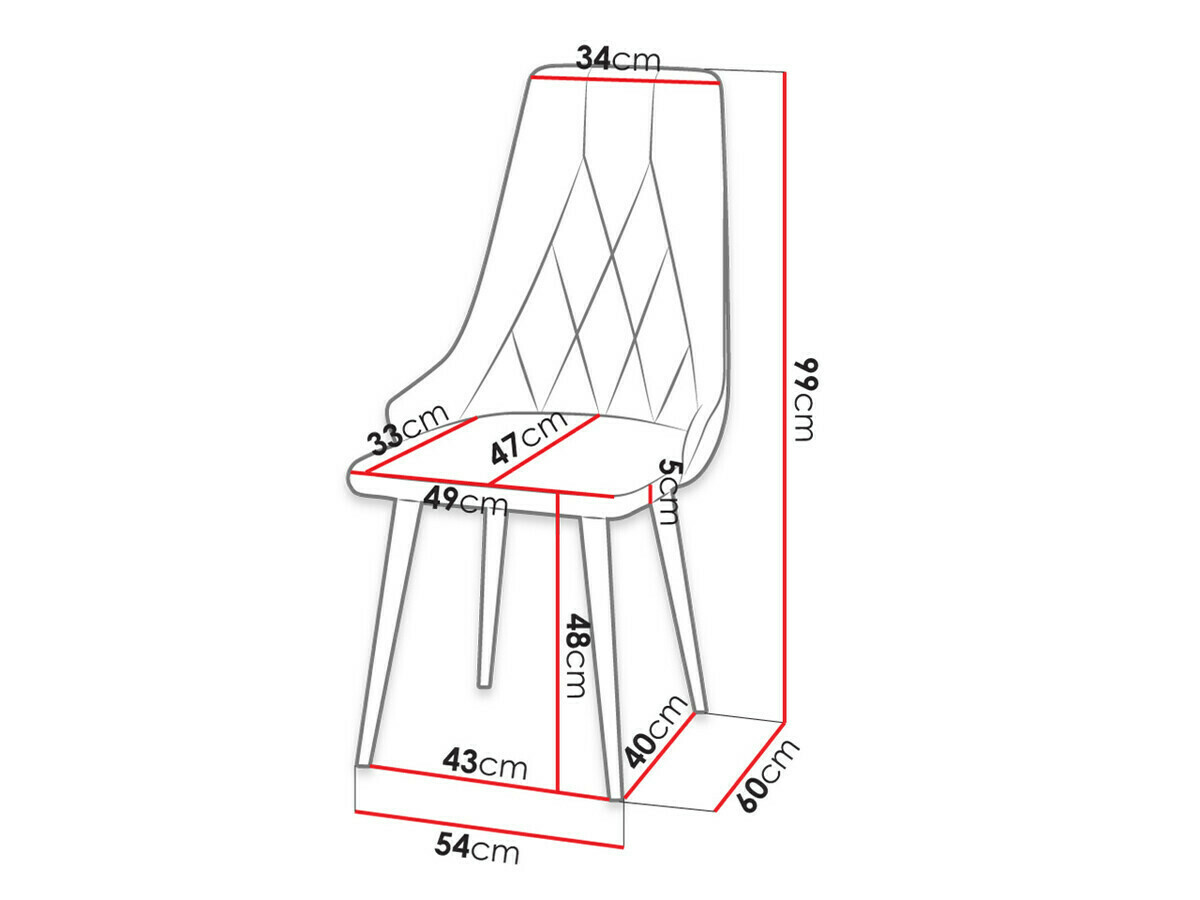 Jedilniški komplet Racine 125 (Črna + Magic Velvet 2216)