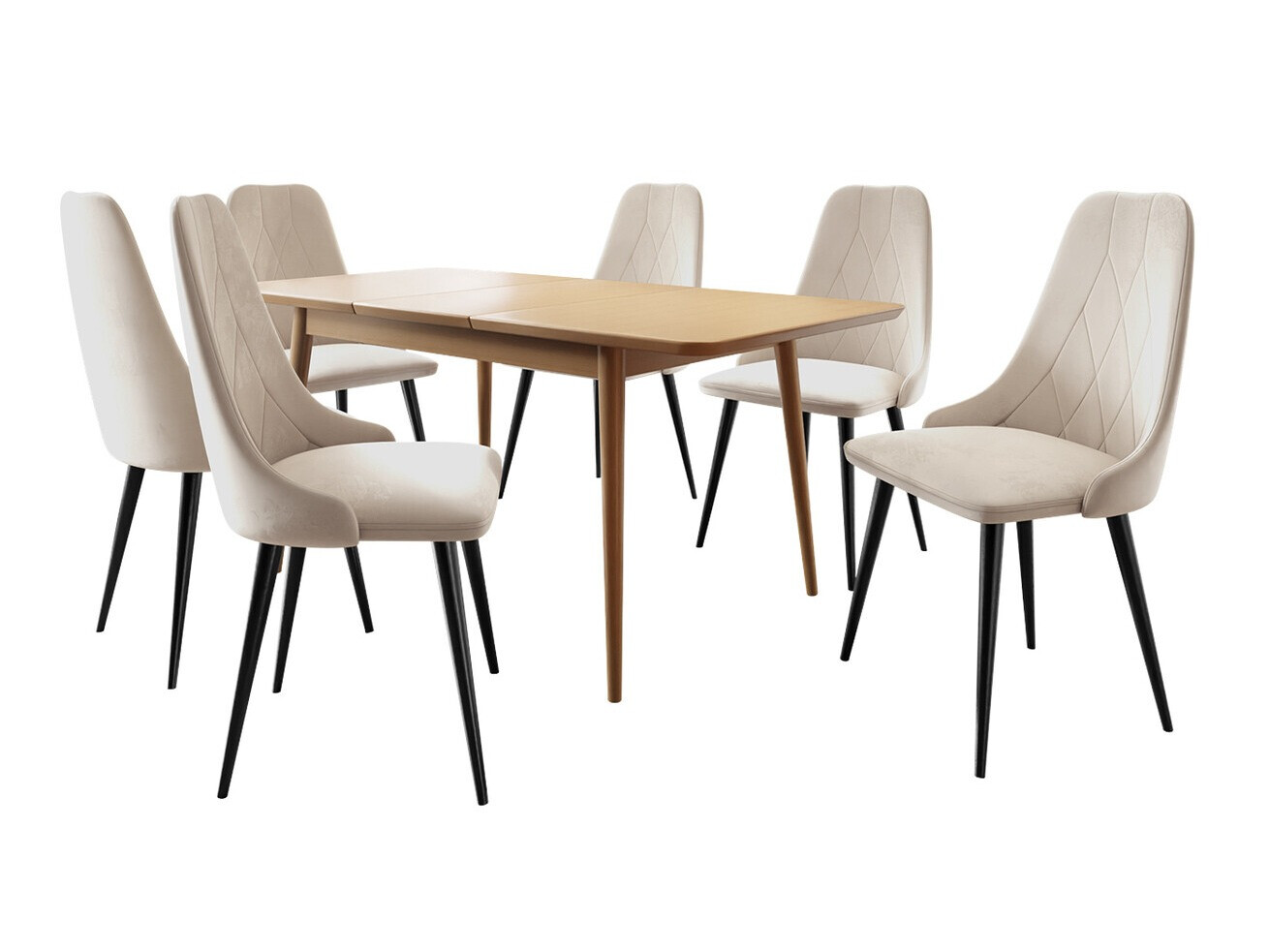 Jedilniški komplet Racine 125 (Črna + Magic Velvet 2250)