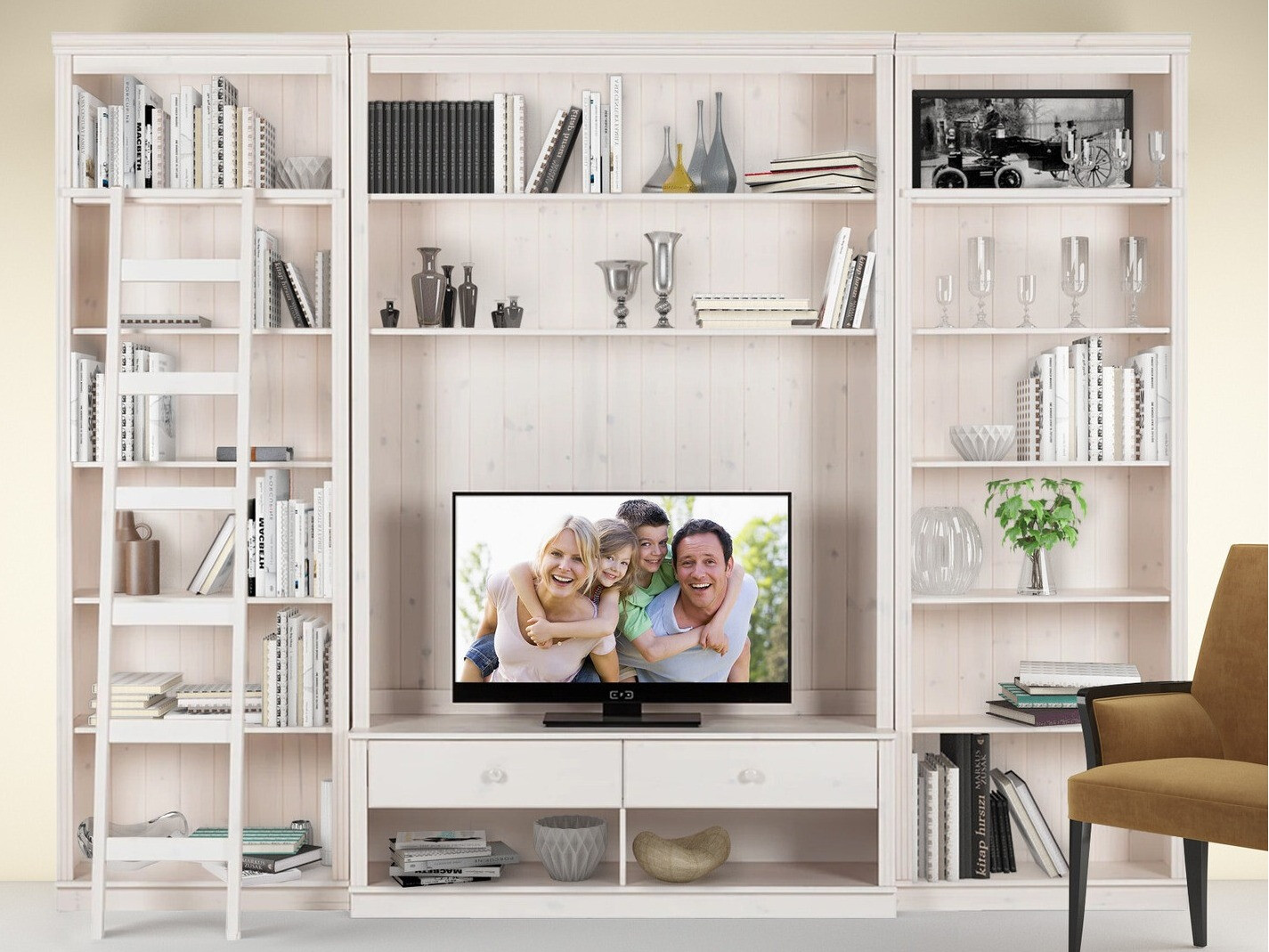 Komplet za dnevno sobo Saltoro 108 (Bela)