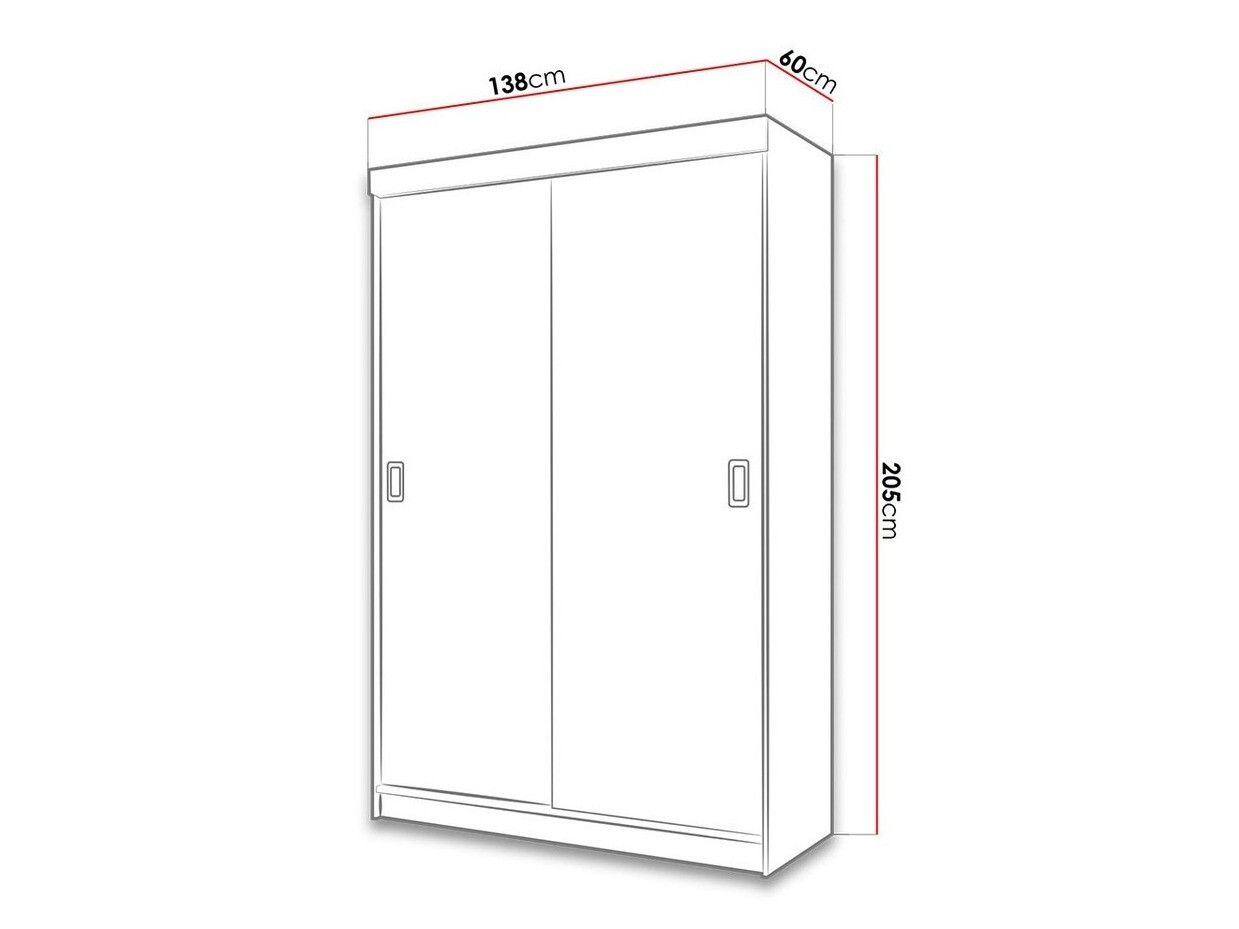 Garderobna omara Dover 111 (Bela)