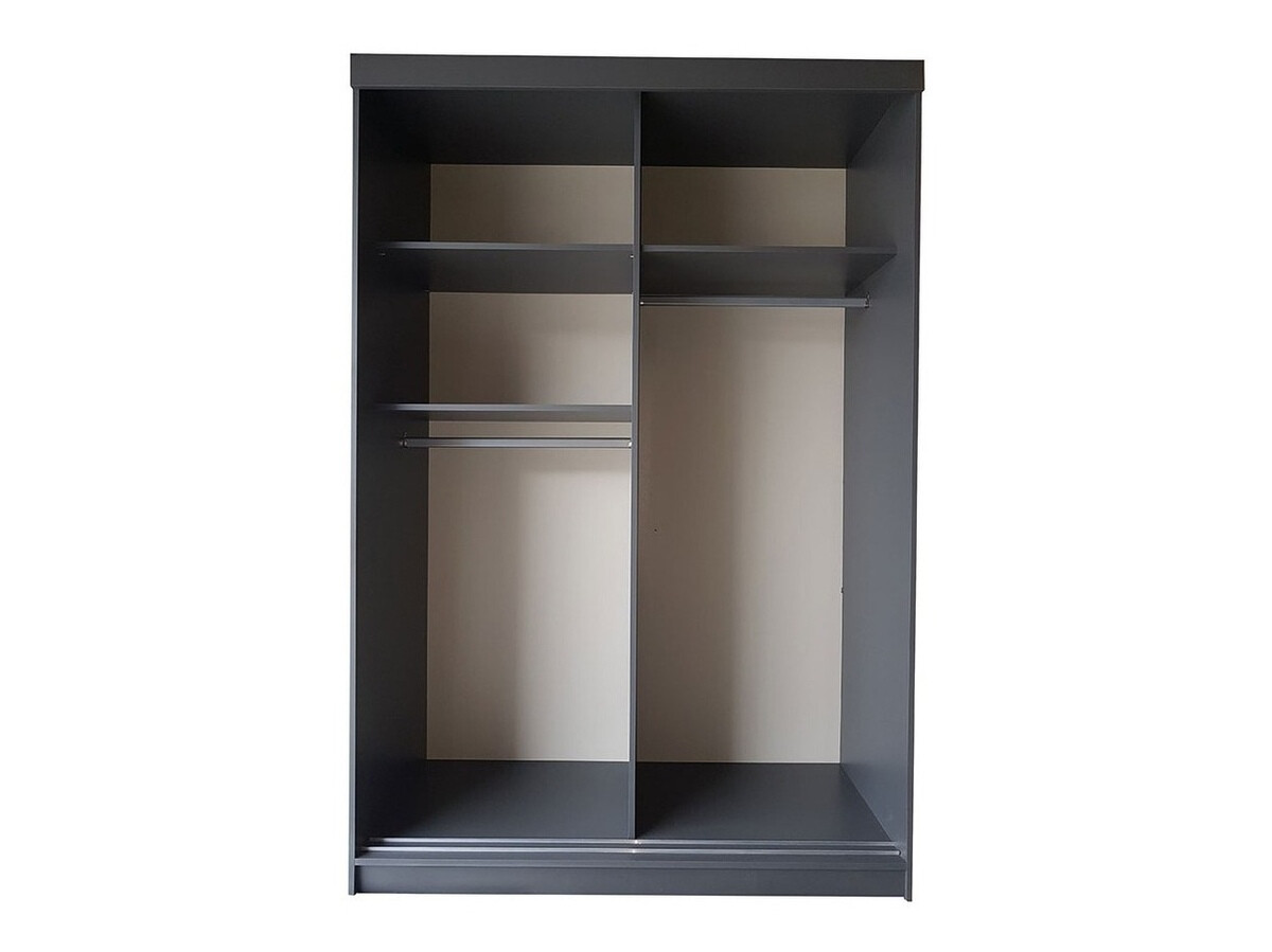 Garderobna omara Dover 111 (Grafit + Bela)