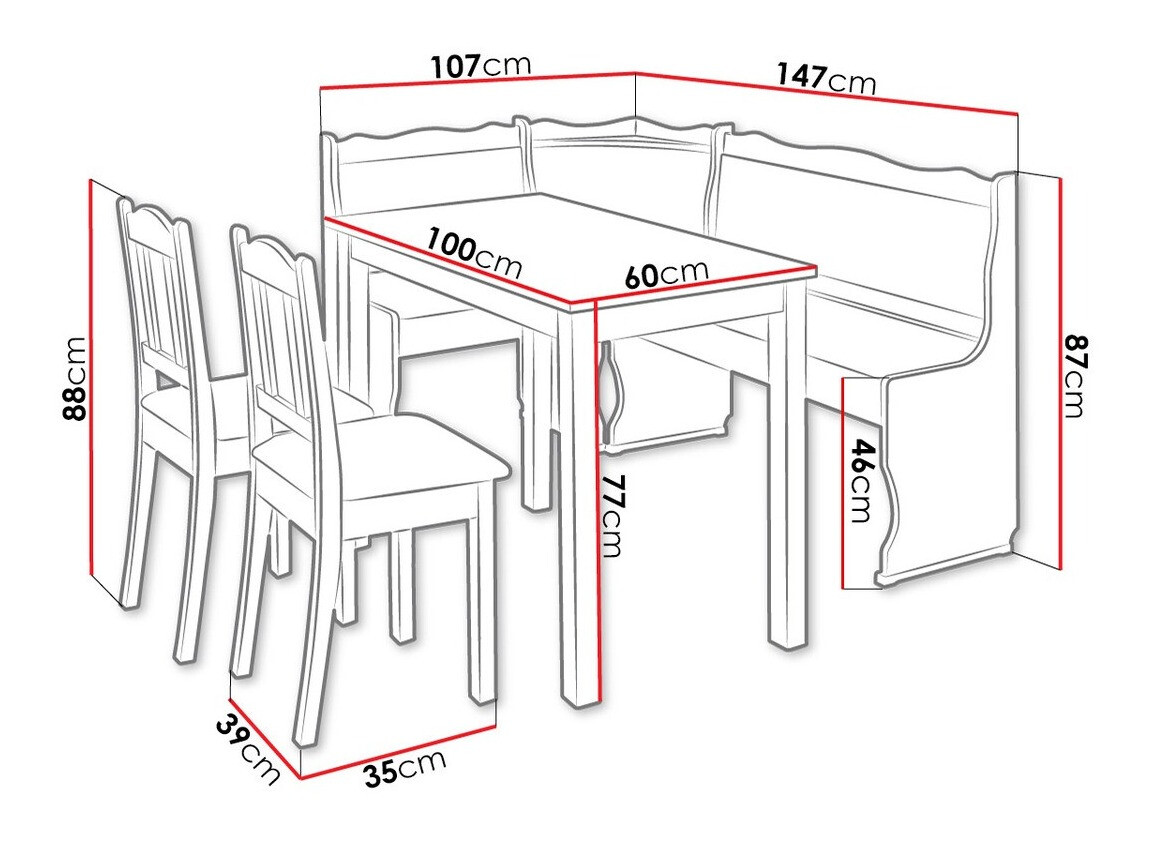 Jedilni kot Edmond 105