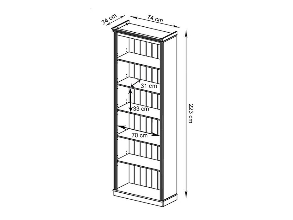 Regal Saltoro 100 (Bela + Medeni hrast)