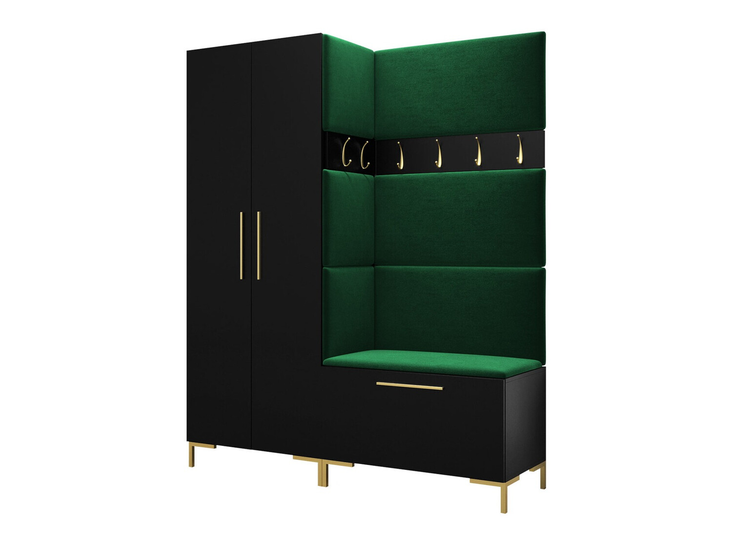 Komplet za predsobo Nomal I (Črna)