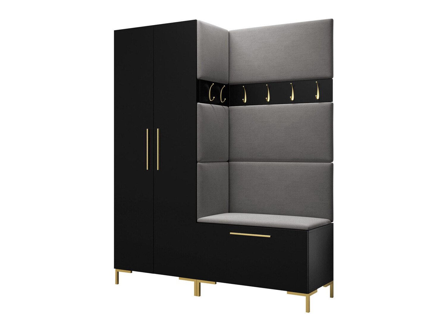 Komplet za predsobo Nomal I (Črna)