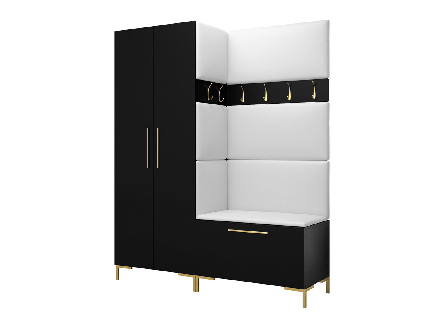 Komplet za predsobo Tivsoa 100 (Črna)