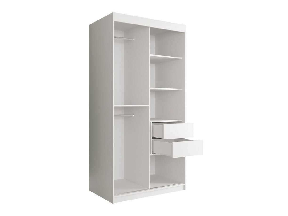 Garderobna omara Hartford 246 (Mat črna + Črni marmor)