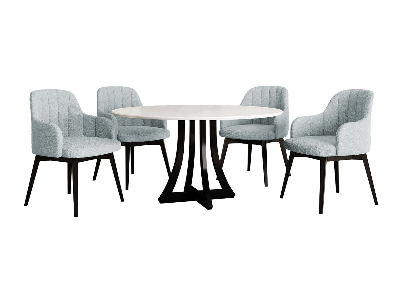 Jedilniški komplet Racine 137 (Črna + Baloo 2086)