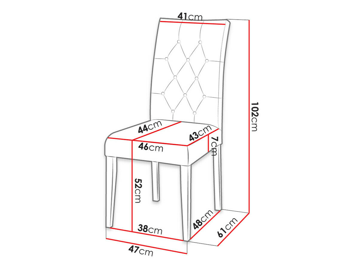 Jedilniški komplet Racine 138 (Sijaj bela + Magic Velvet 2217)