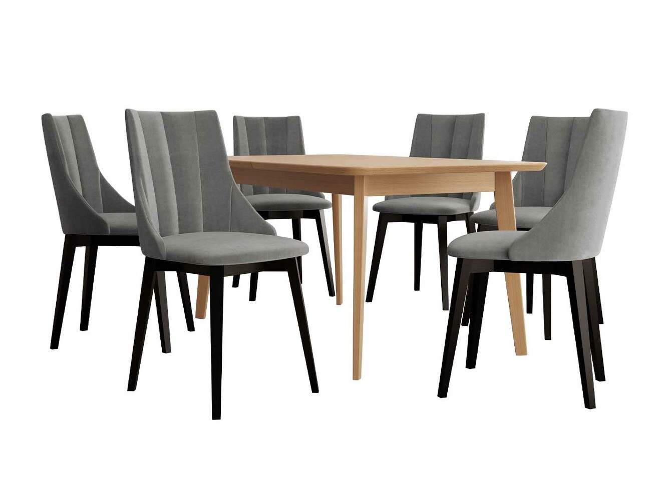 Jedilniški komplet Racine 139 (Črna + Magic Velvet 2217)