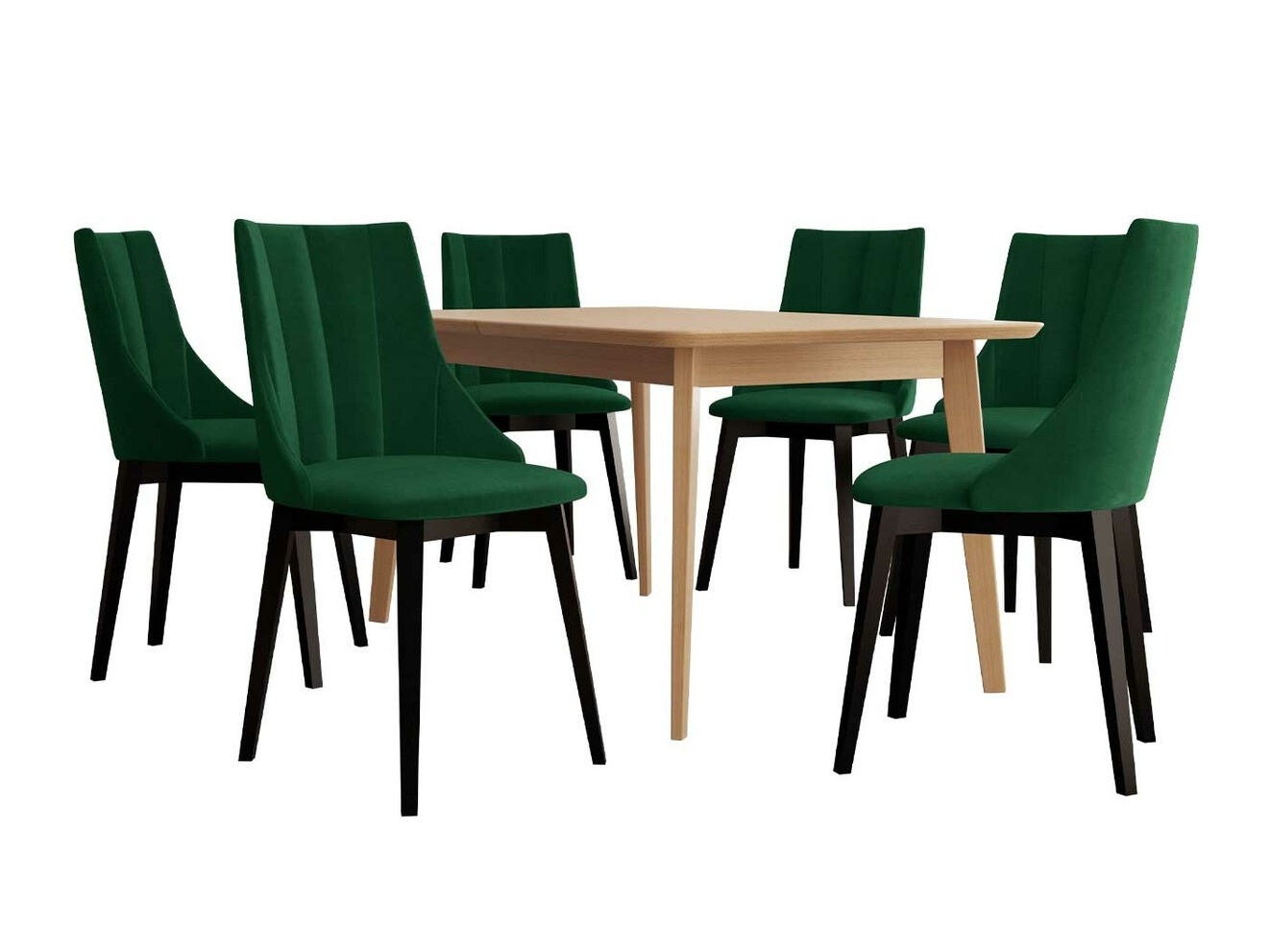 Jedilniški komplet Racine 139 (Črna + Magic Velvet 2225)