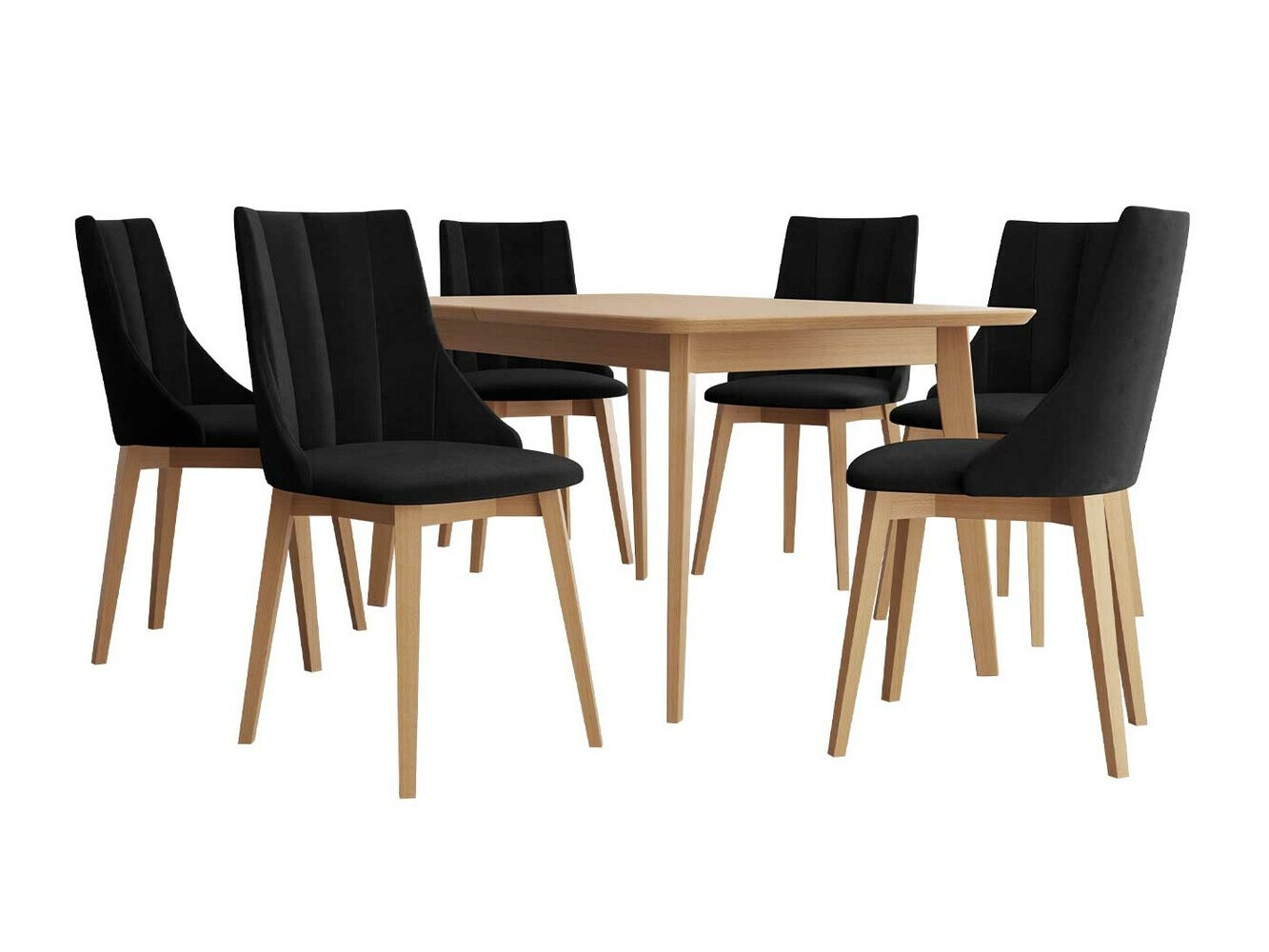 Jedilniški komplet Racine 139 (Rjava + Magic Velvet 2219)