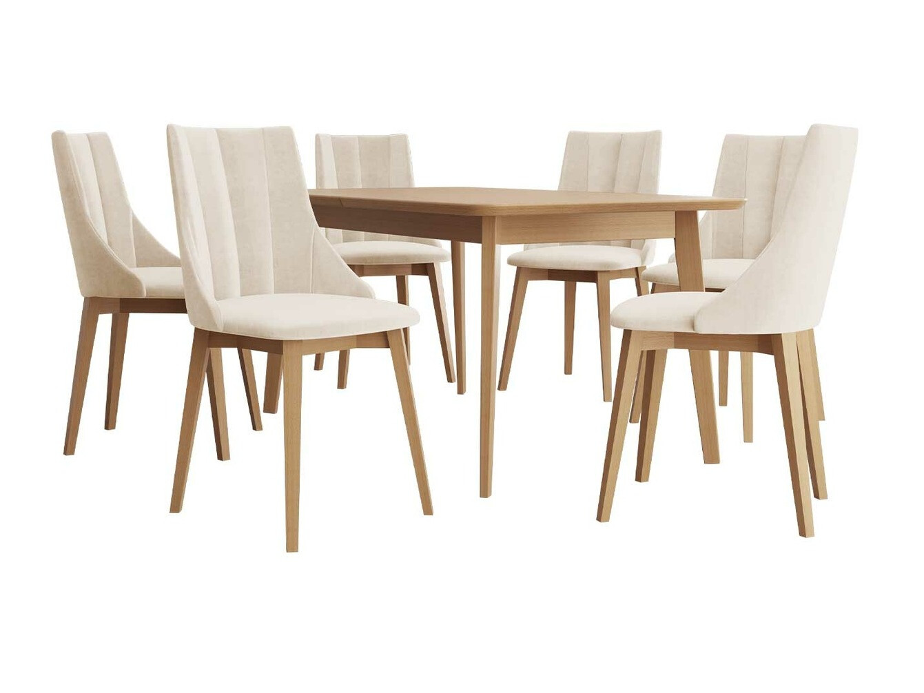 Jedilniški komplet Racine 139 (Rjava + Magic Velvet 2250)