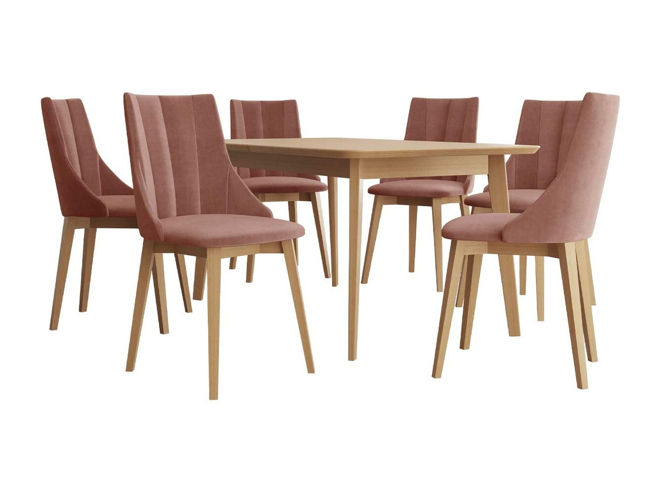 Jedilniški komplet Racine 139 (Rjava + Magic Velvet 2258)