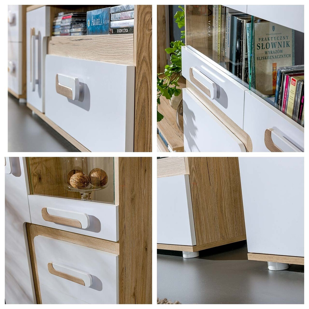 Regal Levtala 103 (Antracit + Bela + Turkizna)