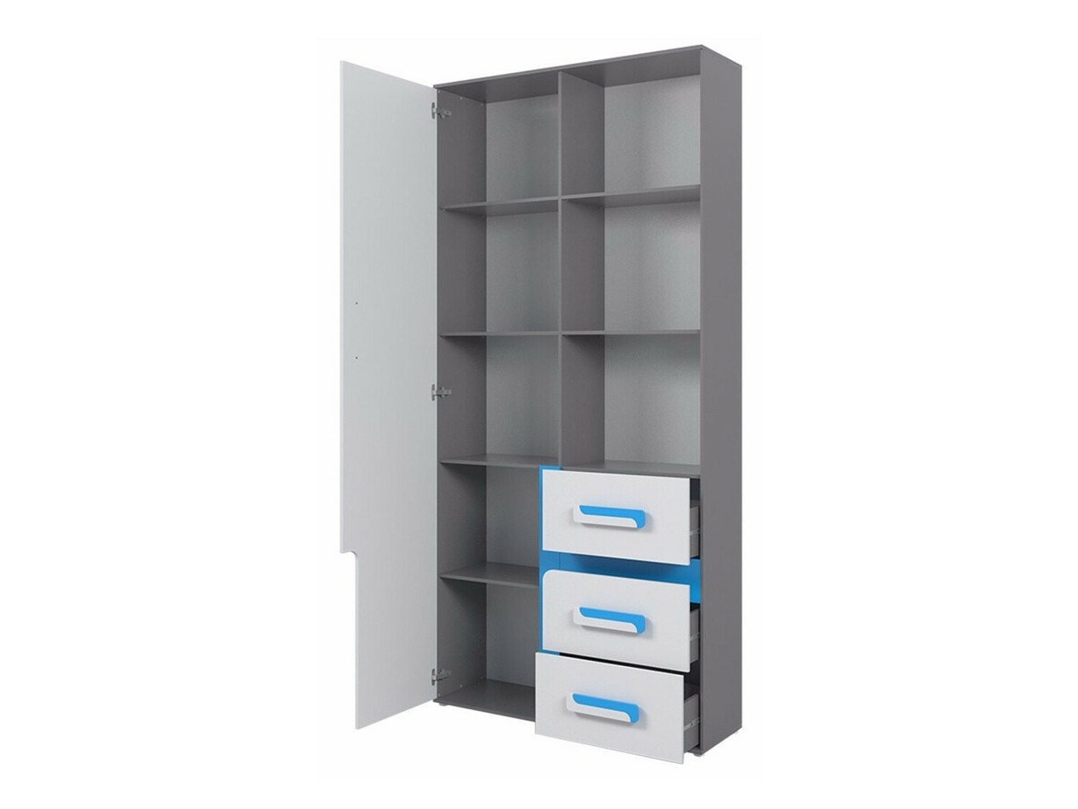 Regal Levtala 104 (Antracit + Bela + Roza)