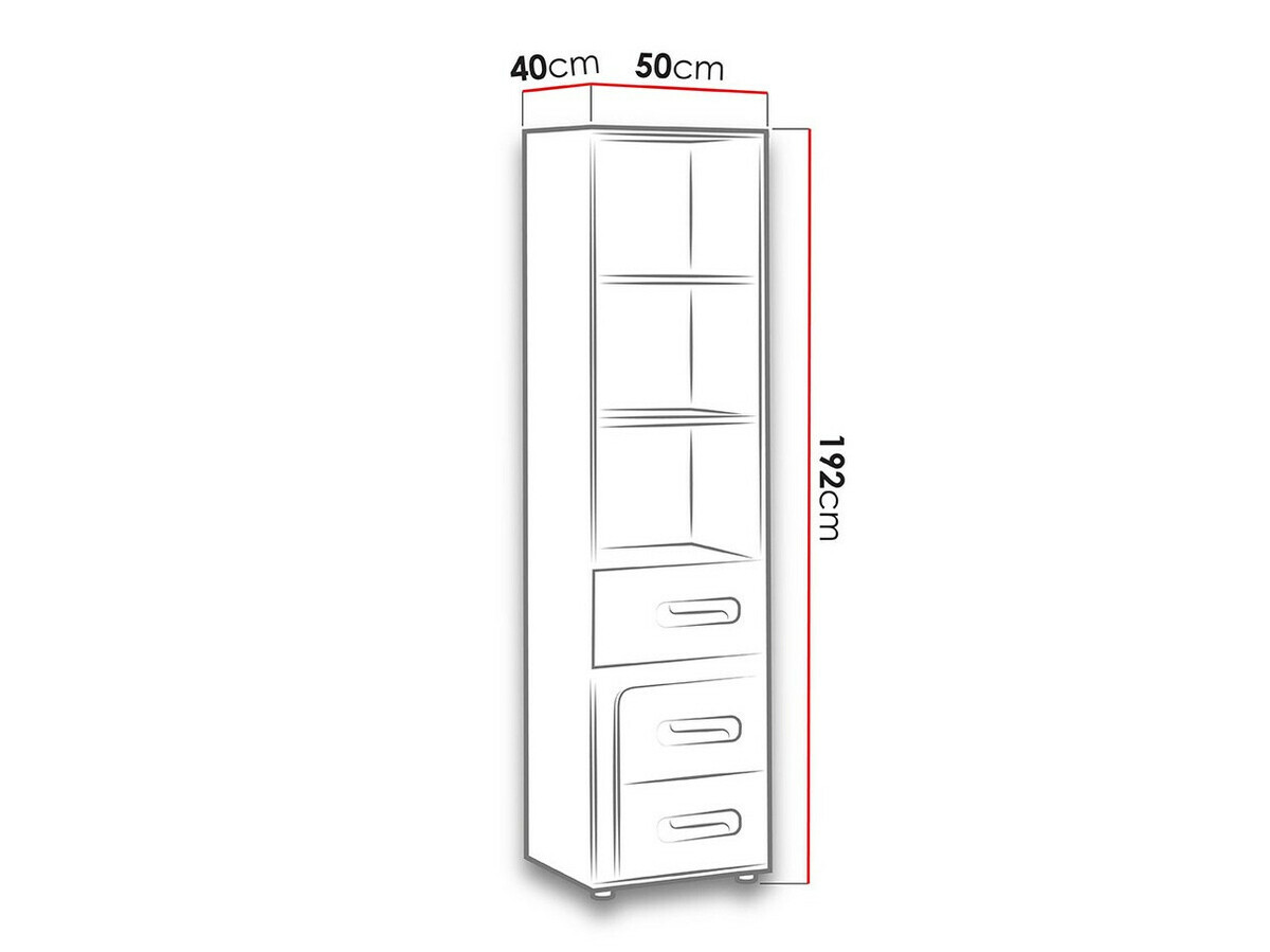 Regal Levtala 105 (Antracit + Bela)