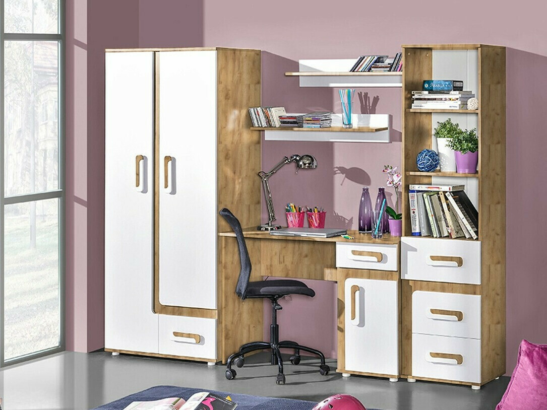 Regal Levtala 105 (Lahki hrast + Bela)