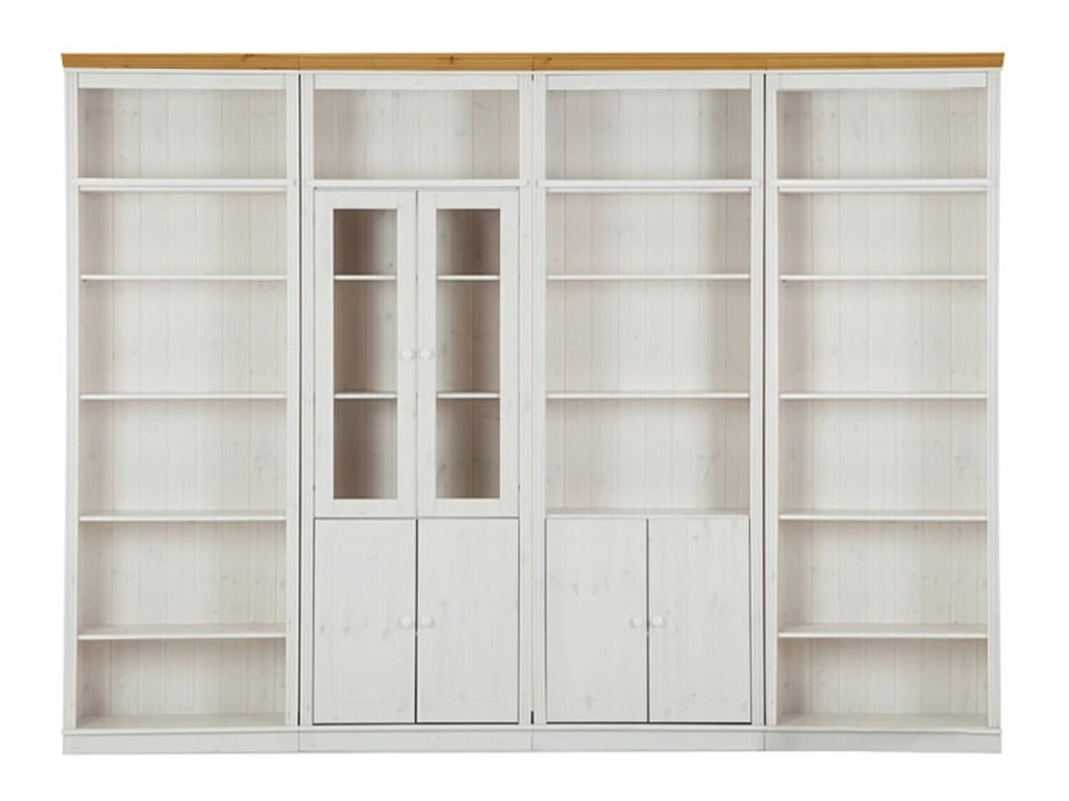 Komplet polic Saltoro 112 (Bela + Medeni hrast)