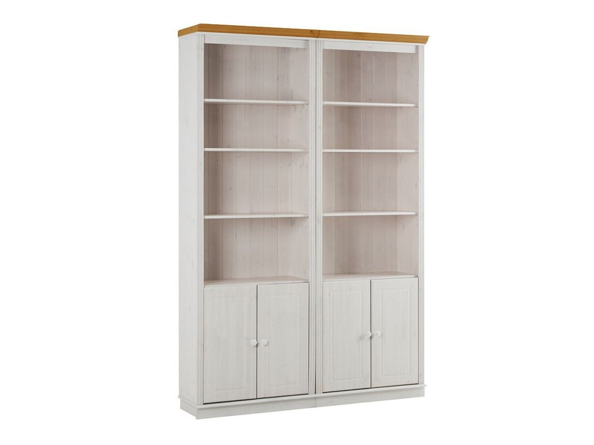 Komplet polic Saltoro 115 (Bela + Medeni hrast)