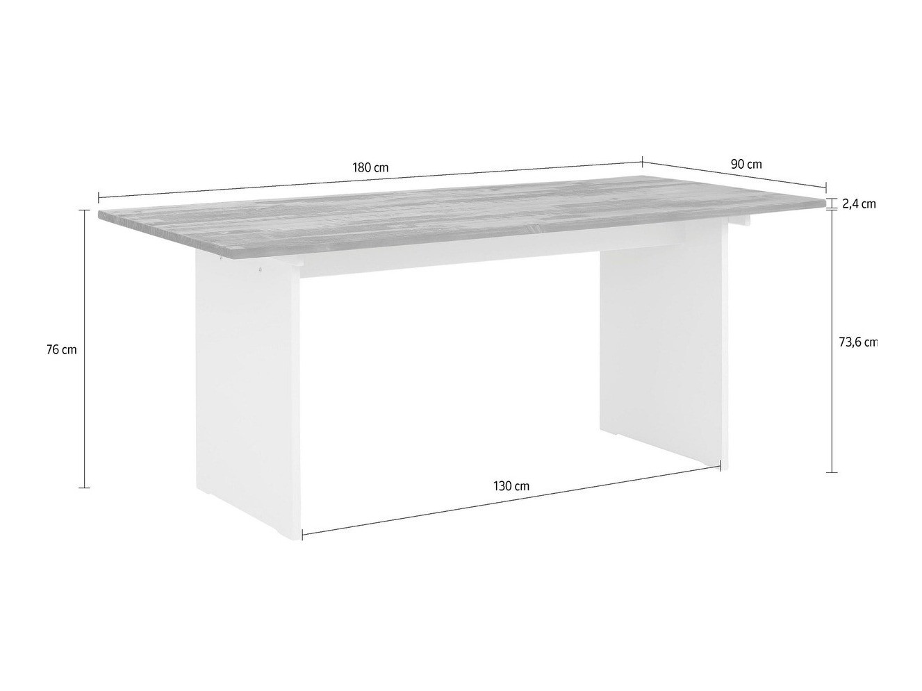 Miza Denton 215 (Rjava + Bela)