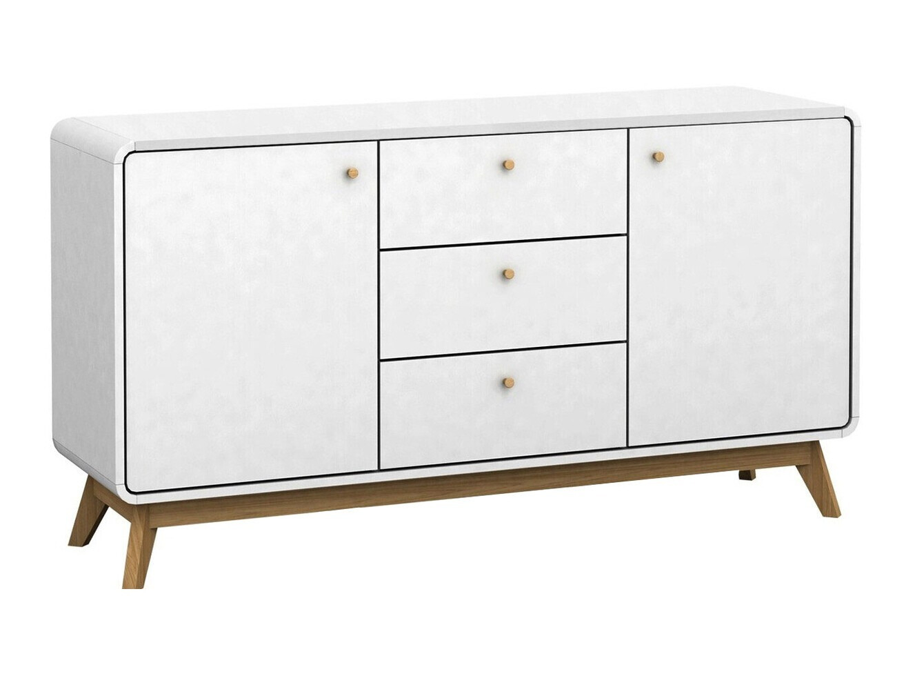 Komoda Elbtena 110 (Bela + Hrast)