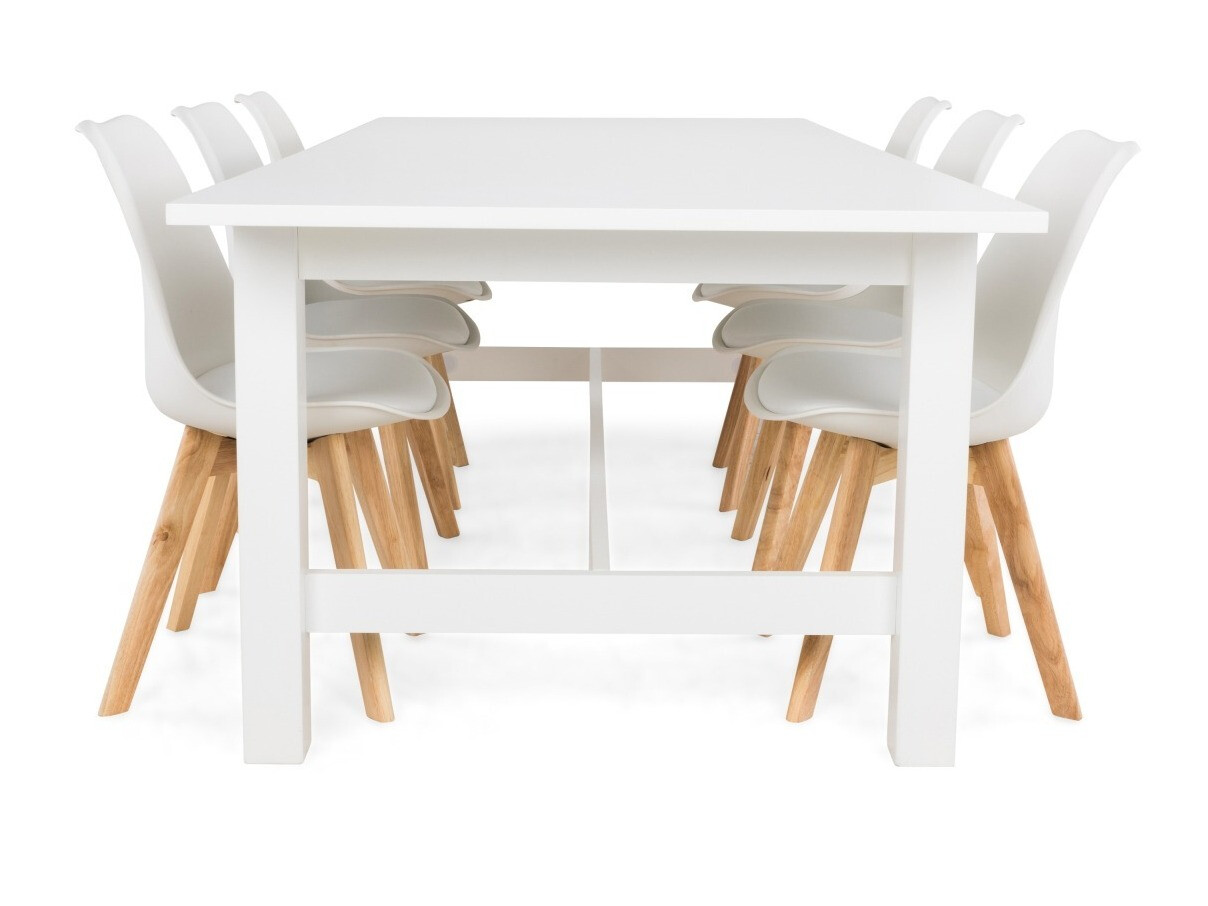 Jedilniški komplet Scandinavian Choice 639 (Bela + Rjava)