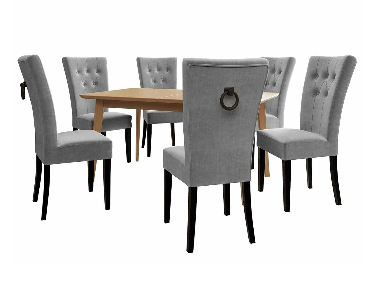 Jedilniški komplet Racine 144 (Črna + Magic Velvet 2217)