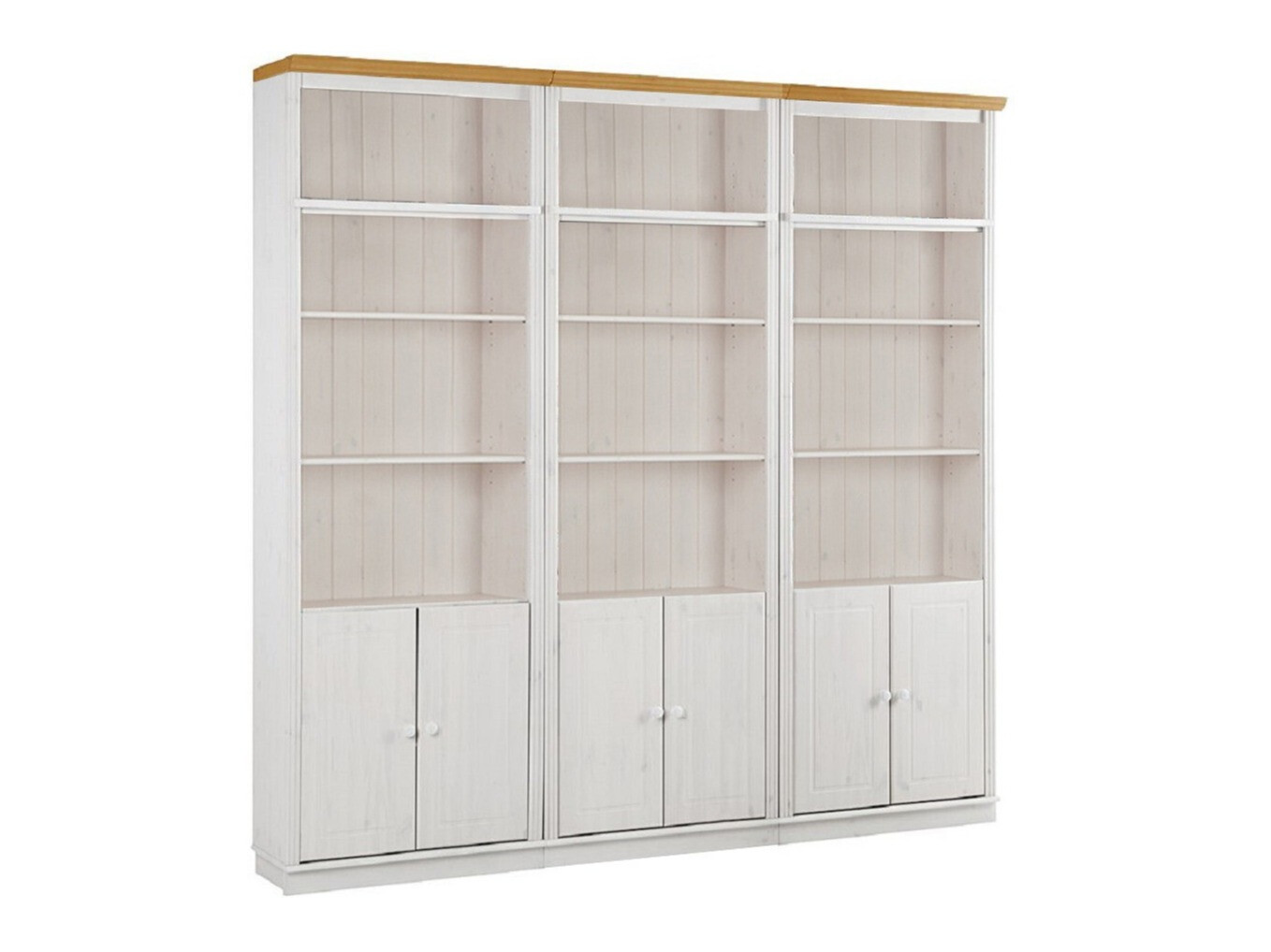 Komplet polic Saltoro 117 (Bela + Medeni hrast)