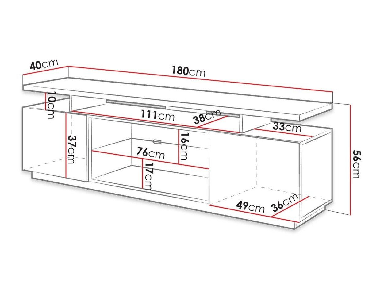 TV-omarica Charlotte 138 (Bela + Sijaj bela)