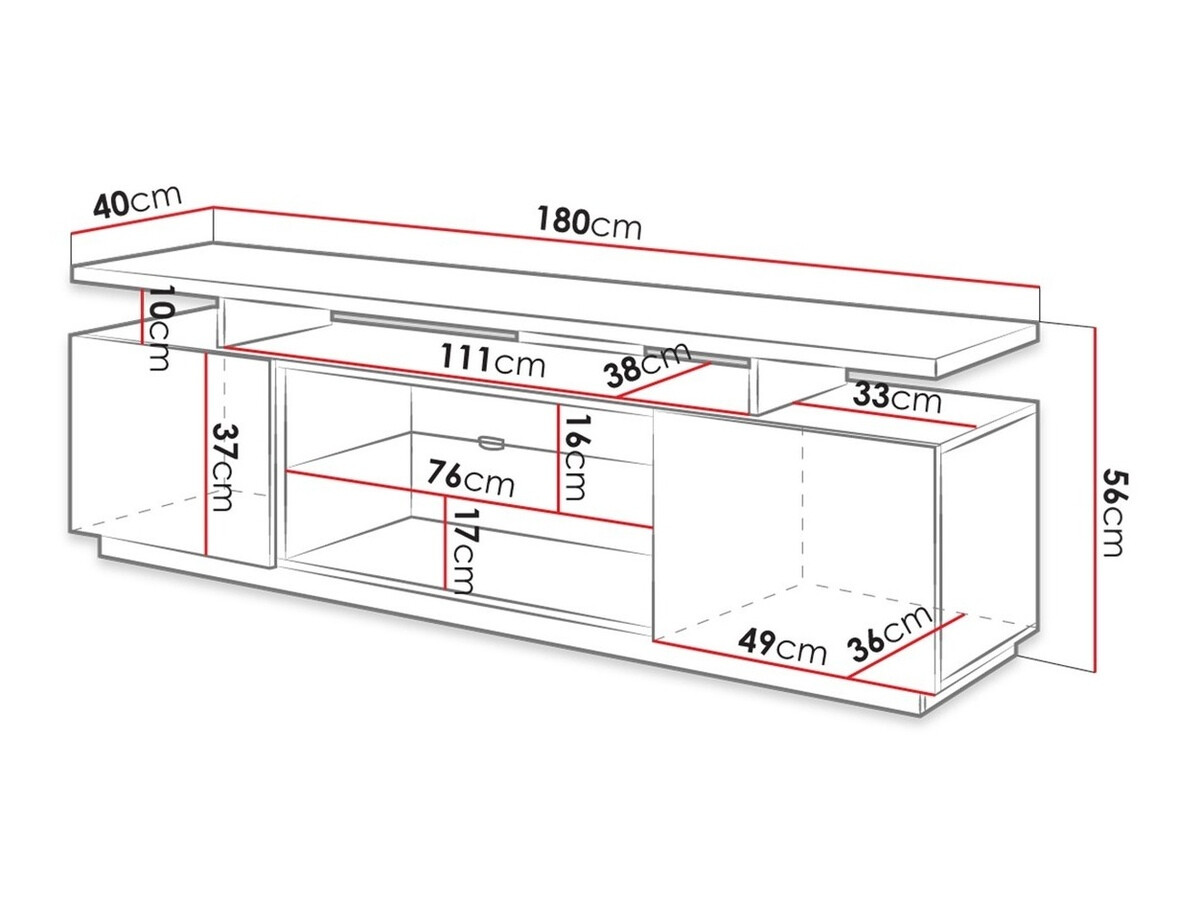 TV-omarica Charlotte 138 (Bela + Sijaj bela)