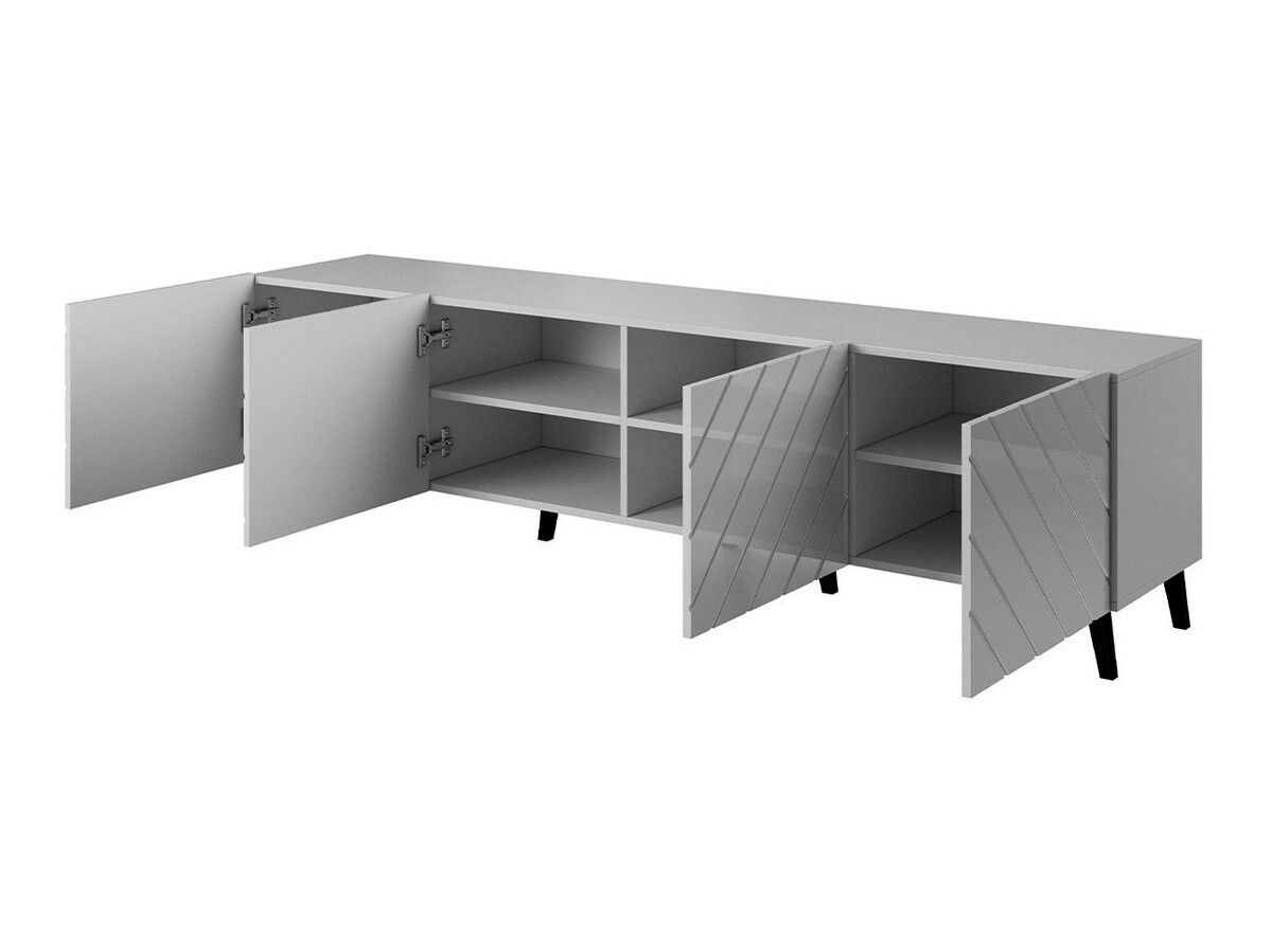 TV-omarica Charlotte 145 (Črna + Sijaj črna)