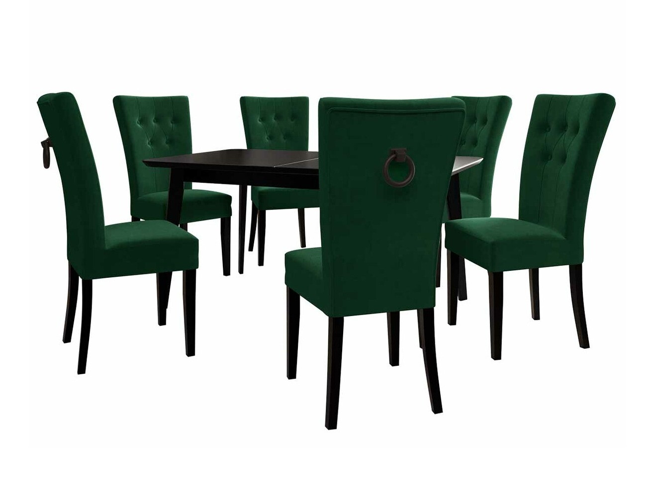 Jedilniški komplet Racine 144 (Črna + Magic Velvet 2225)