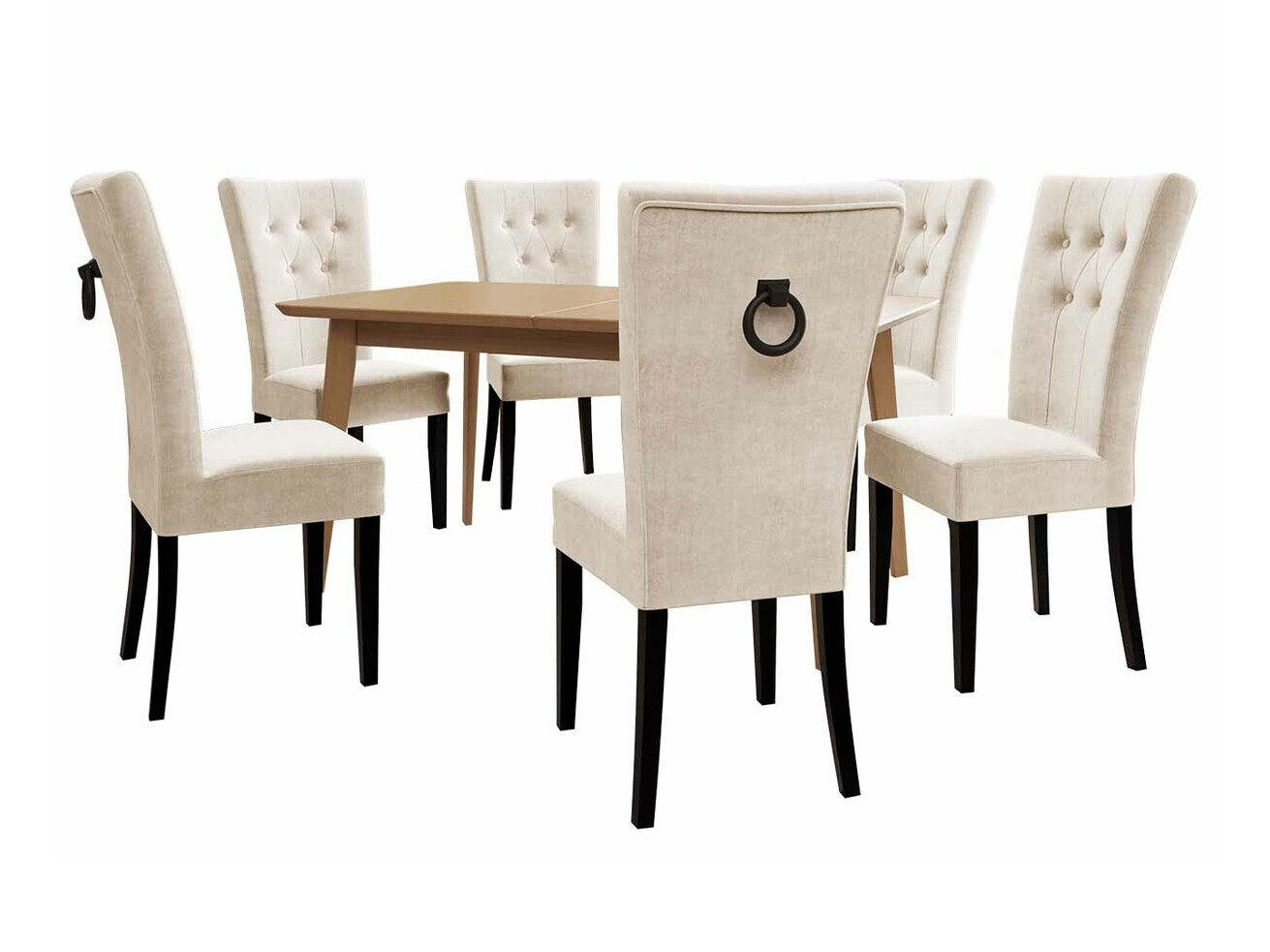 Jedilniški komplet Racine 144 (Črna + Magic Velvet 2250)