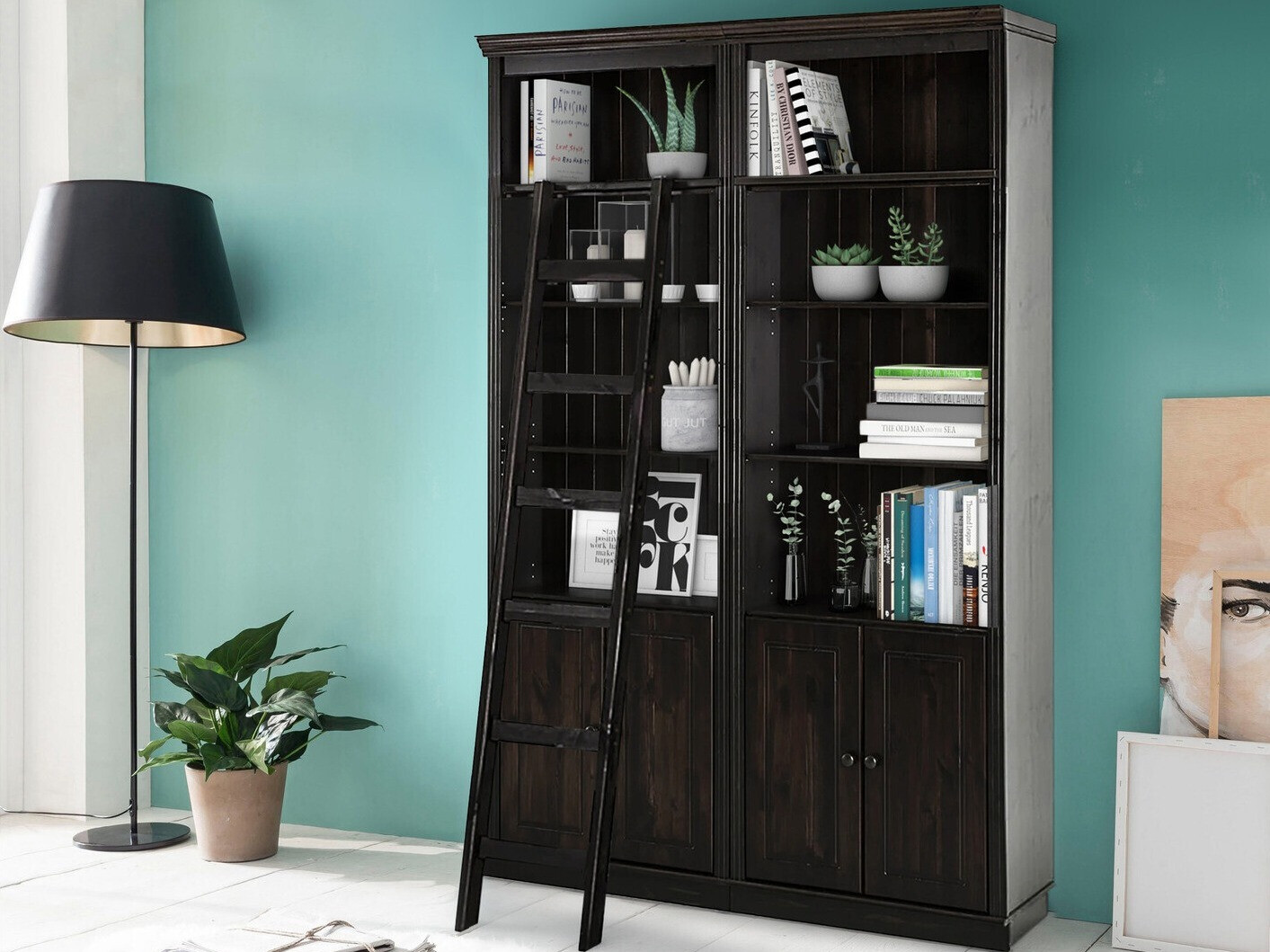 Komplet polic Saltoro 118 (Temno rjava)