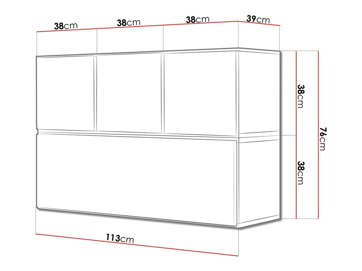 Komplet omaric Corbele 118 (Bela)